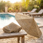 Manto de Esparto 2,2 m para Sombrillas de Jardin, Piscina y Playa | Ocultacion Natural | Proteccion Solar y Sombra Fresca