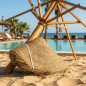 Rete in erba sparto da 2,2 m per ombrelloni da giardino, piscina e spiaggia | Schermo naturale per la privacy | Protezione solar
