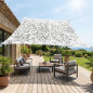 Reversible white camouflage sail awning 3 x 4 m, 120gr/m2 UV for garden