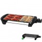 Plancha Electrique Grill 1600W, revêtement antiadhésif, thermostat réglable, 40x20 cm