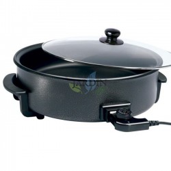 Paellero Elektro-Auflaufform 42x7 cm Teflonbeschichtung 1500W schwarz