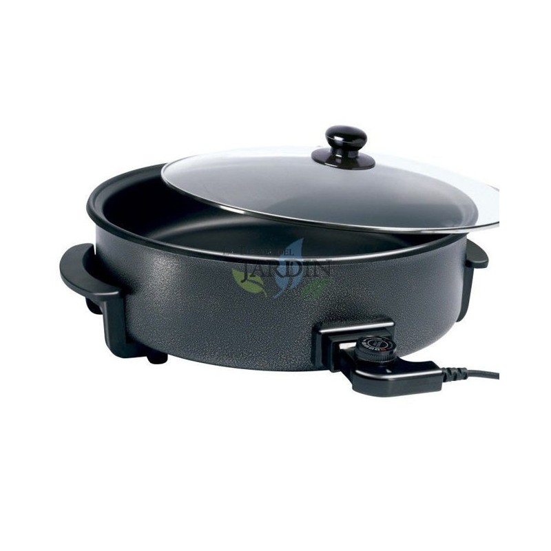 Elektrische Paellapfanne 42x7 cm Teflonbeschichtung 1500W schwarz Elektrische Paellapfanne 42x7 cm Teflonbeschichtung 1500W schwarz
