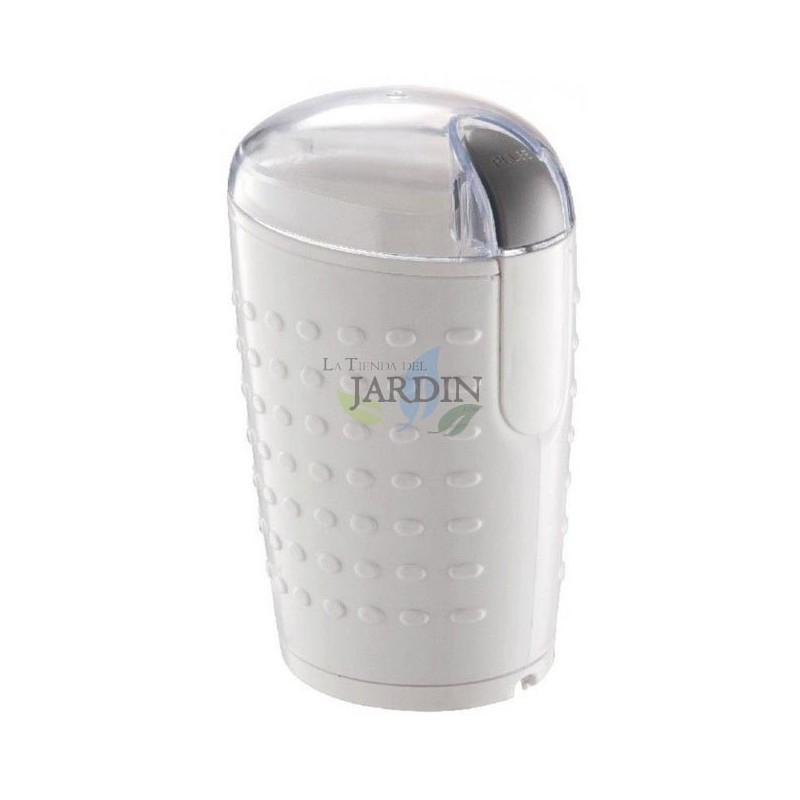Moulin à café, pour un café savoureux, capacité de 70 grammes, couteau en inox, blanc Moulin à café, pour un café savoureux, capacité de 70 grammes, couteau en inox, blanc