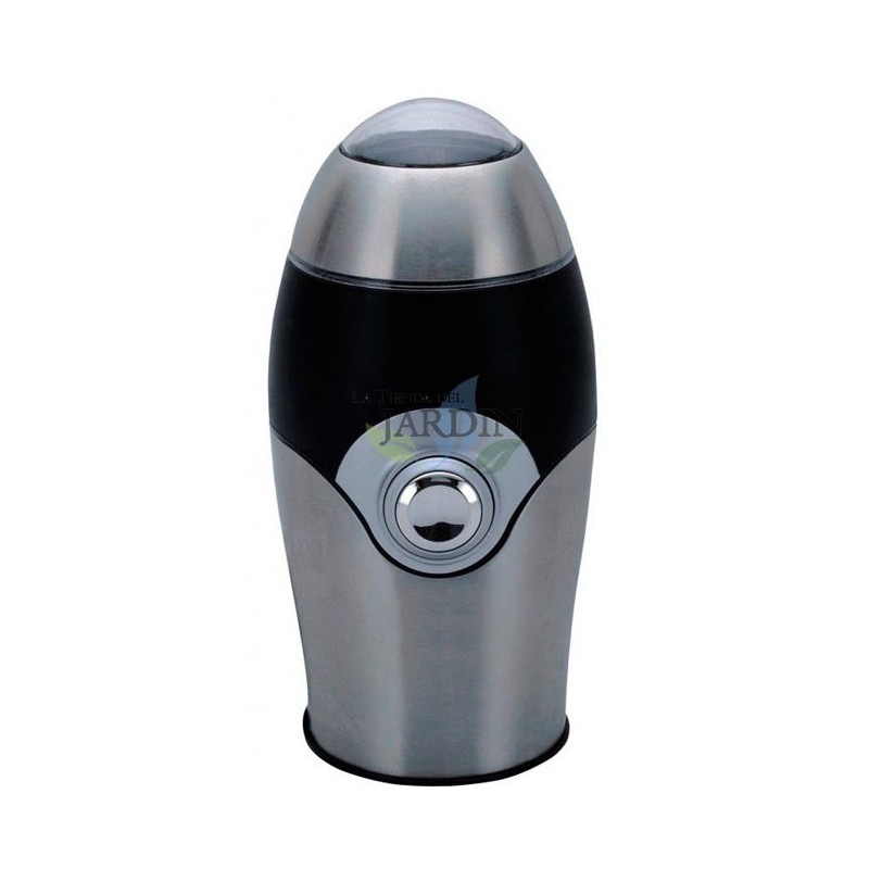 Macina Caffè per un caffè saporito. Capacità di 50 grammi, coltello in acciaio inossidabile, grigio Macina Caffè per un caffè saporito. Capacità di 50 grammi, coltello in acciaio inossidabile, grigio