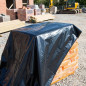 Black Polyethylene Protective Tarpaulin 2x10 Meters | Sun and Rain Resistant for Outdoor Use | Construction Site Protection