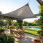 5 x 5 m quadrato grigio tenda a vela in poliestere impermeabile 5 x 5 m, grigio 165 gr/m2 tenda da giardino UV 5 x 5 m quadrato grigio tenda a vela in poliestere impermeabile 5 x 5 m, grigio 165 gr/m2 tenda da giardino UV