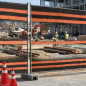 Malla Ocultación Obra 1,95x3,65 m | Negro/Naranja 90 gr | Delimita Zonas | Seguridad | Alta Resistencia | Uso Profesional
