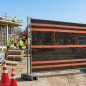 Maille de dissimulation de construction, 1,95 x 3,65 m, noir/orange 90 gr. Pour délimiter et restreindre les zones de travail