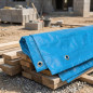 Toldo Reforzado Azul 5,8x9,9 m | 120 gr/m² | Con Ojales | Impermeable | Alta Resistencia | Uso Exterior