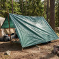 Tenda da sole rinforzata verde 3,85 x 5,9 metri 80 gr/m2 con occhielli
