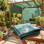Green reinforced awning 1.9 x 2.9 meters 80 gr/m2 with eyelets