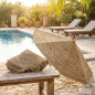 Filet en spartine de 2,4 m pour parasols de jardin, de piscine et de plage | Brise-vue naturel | Protection solaire et ombre raf