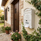 Buzon de Correos Exterior | Buzon de Aluminio Blanco con llaves | Buzon de Pared Residencial con Cerradura 36x26x11 cm