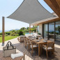Toldo Impermeable Exterior Gris | Toldo Vela de Sombra Rectangular 4x6 m | Toldos para Patio Exterior Jardin UV