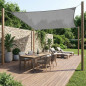 Toldo Impermeable Exterior Gris | Toldo Vela de Sombra Rectangular 3x4 m | Toldos para Patio Exterior Jardin UV
