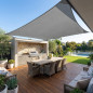 Toldo Impermeable Exterior Gris | Toldo Vela de Sombra Rectangular 3x4 m | Toldos para Patio Exterior Jardin UV