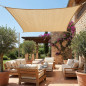 Toldo Impermeable Exterior Arena | Toldo Vela de Sombra Cuadrado 3,6x3,6 m | Toldos para Patio Exterior Jardin UV | Con Cuerdas