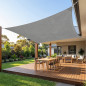 Toldo Impermeable Exterior Gris | Toldo Vela de Sombra Rectangular 3x4 m | Toldos para Patio Exterior Jardin UV