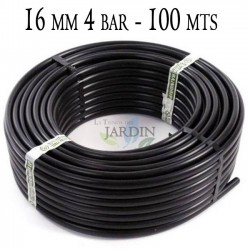 Tubería Agrícola 16mm 4 bar 100mt negro sin goteros