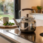 Lacor stainless steel kettle coffee maker with folding handle - 2 liters.