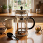 Cafetera Vidrio Francesa Lacor | Cafetera 2 Tazas 350 ml | Permite preparar Te Café Leche Chocolate Leche Infusiones