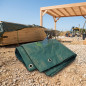 Reinforced green awning 6 x 10 meters 90 gr/m2 with eyelets
