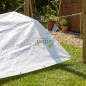 Store voile d'ombrage, Auvent de jardin blanc renforcé 3 x 4 mètres 90 gr/m2 avec œillets