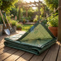 Tenda rinforzata verde 3 x 4 metri 90 gr/m2 con occhielli