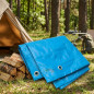 Toldo reforçado azul 4 x 6 metros 90 gr/m2 com ilhós