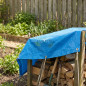 Toldo Reforzado azul 3x4 m | 90 gr/m² | Ojales Metálicos | Impermeable y Resistente | Jardín, Camping y Protección Exterior