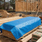 Blue reinforced awning 3 x 5 meters 90 gr/m2 with eyelets