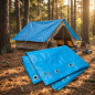 Toldo Reforzado azul 2x3 m | 90 gr/m² | Ojales Metálicos | Impermeable y Resistente | Jardín, Camping y Protección Exterior