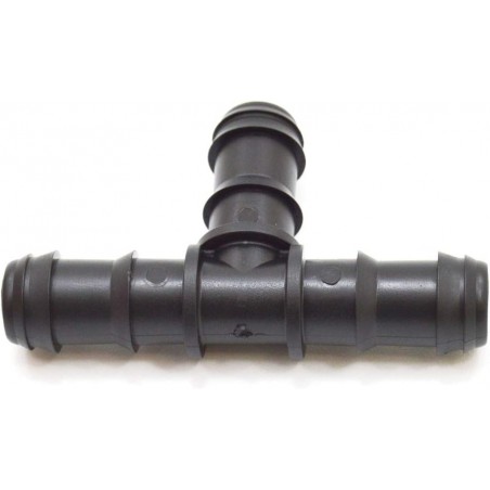 50 x 16 mm schwarze T-Stücke für Tropfbewässerung. 16 mm Tropfrohrverbindung, schwarz