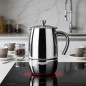 Lacor Express Luxe Kaffeemaschine aus Edelstahl - 4 Tassen.