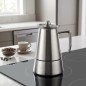 Cafetière express Lacor Hyperluxe en acier inoxydable - 4 tasses