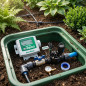 Sistema de Riego Automático para Jardín de 1 Zona | Programador ESP 9V | Electroválvula Rain Bird HV 1" 9V