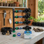 Sistema de irrigação automática de jardim de 4 zonas com controlador ELC401 e válvulas solenoides Rain Bird HV de 1" e 24 V