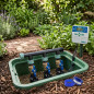 Sistema de irrigação automática de jardim de 3 zonas com controlador ELC401 e válvulas solenoides Rain Bird HV de 1" e 24 V Sistema de irrigação automática de jardim de 3 zonas com controlador ELC401 e válvulas solenoides Rain Bird HV de 1" e 24 V