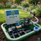 Système d'arrosage de jardin automatique avec 1 zone avec programmateur ELC401 et électrovanne Rain Bird HV 1'' 24v