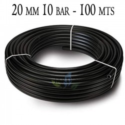 Tuyau d'arrosage PE 20mm 100m, 10 bar, polyéthylène agricole 20 mm noir