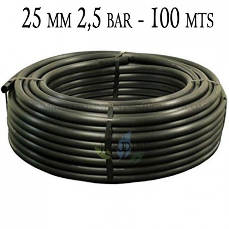Agricultural Polyethylene Pipe 25mm 2.5 bar 100mt black