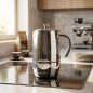 Lacor Express Luxe stainless steel coffee maker - 4 cups.