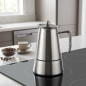 Máquina de café expresso Lacor Hyperluxe em aço inoxidável - 6 xícaras
