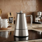 Máquina de café expresso Lacor Hyperluxe em aço inoxidável - 4 xícaras