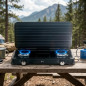 Réchaud à gaz 2 brûleurs avec couvercle | Cuisinière portable | Gaz butane et propane | Corps en acier inoxydable | Chaleur régl