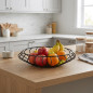 Frutero de Varilla Mediano | Hierro Forjado | 34 x 9,5 cm | Diseño Decorativo y Resistente para Cocina y Mesa Moderna