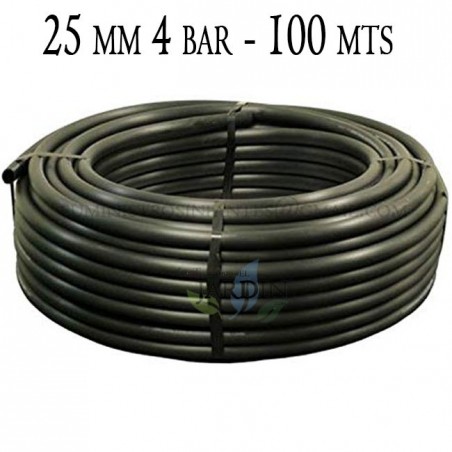 Tuyau en polyéthylène 25 mm | Tuyau agricole 25 mm, 4 bars, 100 mètres | Tuyau d'irrigation 25 mm | Tuyau d'irrigation 25 mm