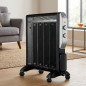 Radiador de mica com 2 níveis de aquecimento: 1000 W-2000 W. Termostato ajustável.