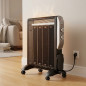 Radiador de mica com 2 níveis de aquecimento: 1000 W-2000 W. Termostato ajustável.