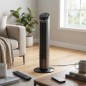 Ventilatore a torre da 50W con telecomando, colore nero